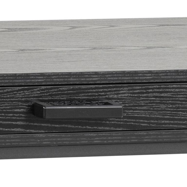 Biurko Seaford z szufladą czarne - ACTONA